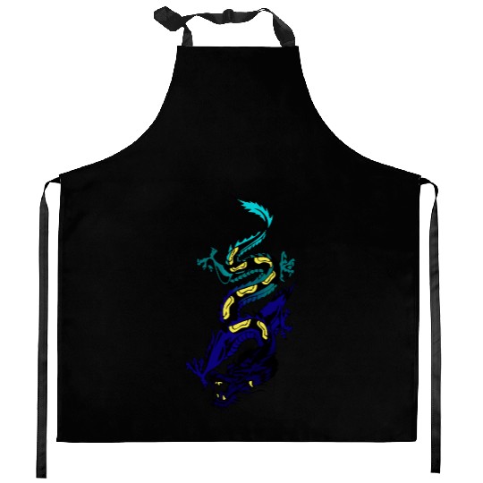 Japanese Dragon Kitchen Aprons