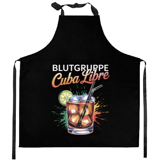 Blutgruppe Cuba Libre Cocktail Bartender Kitchen Aprons