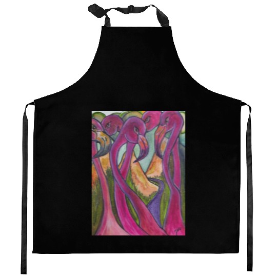 Pink Flamingo Kitchen Aprons