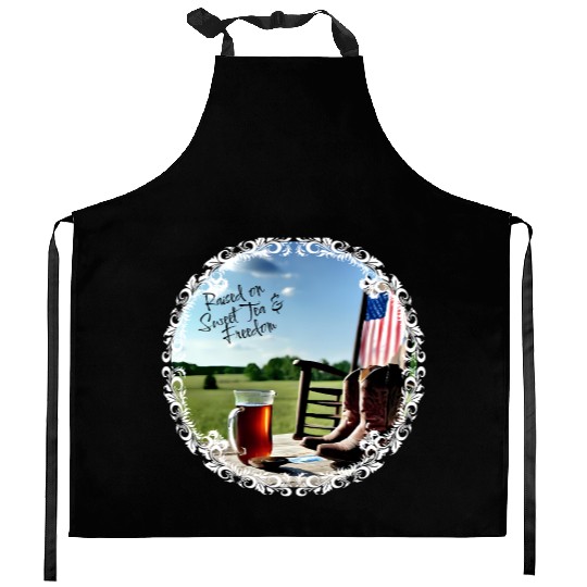 Raised On Sweet Tea & Freedom Kitchen Aprons