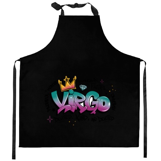 Virgo Graffiti Zodiac Art Kitchen Aprons