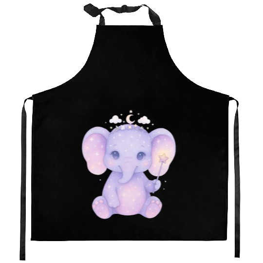 Celestial Baby Elephant Magical Nursery Girl Art Kitchen Aprons