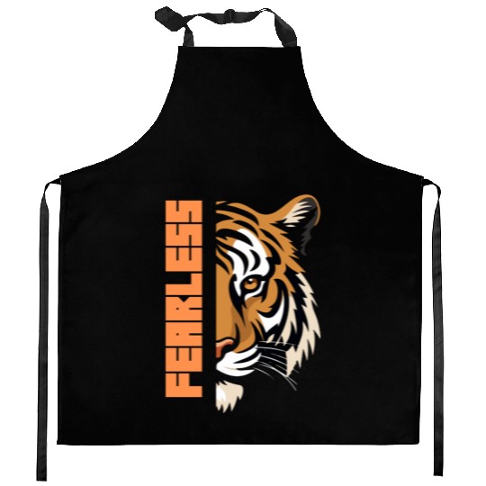 Fearless Tiger Graphic Kitchen Aprons