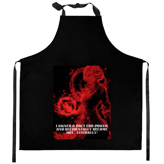 Female Warlock Kitchen Aprons