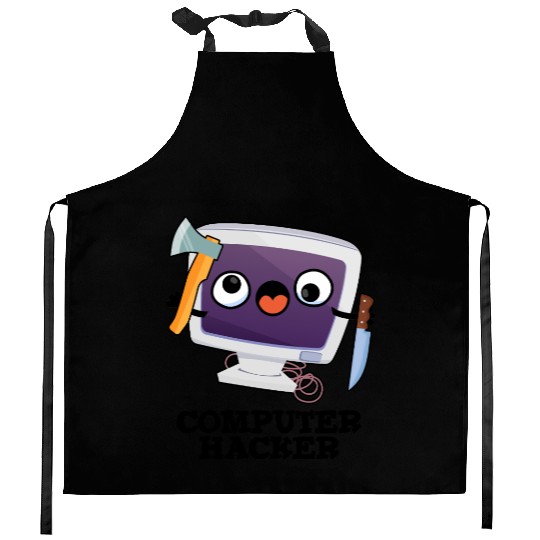 Computer Hacker Funny Technical Pun Kitchen Aprons