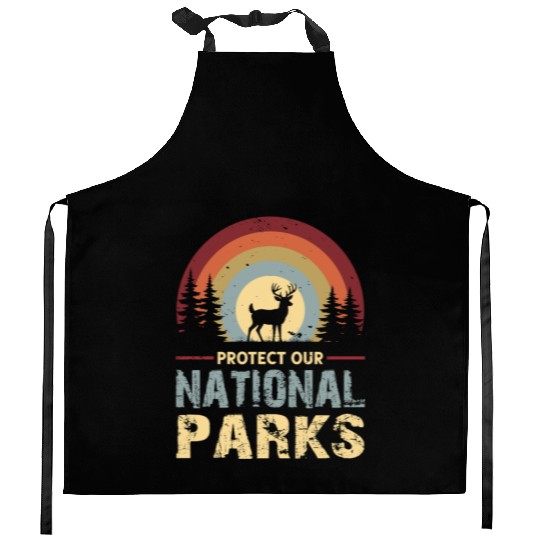 Protect our national parks Kitchen Aprons