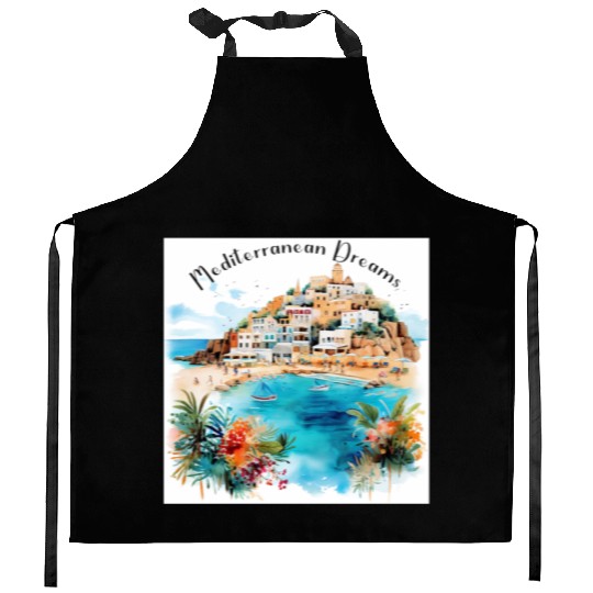 Mediterranean Dreams Kitchen Aprons