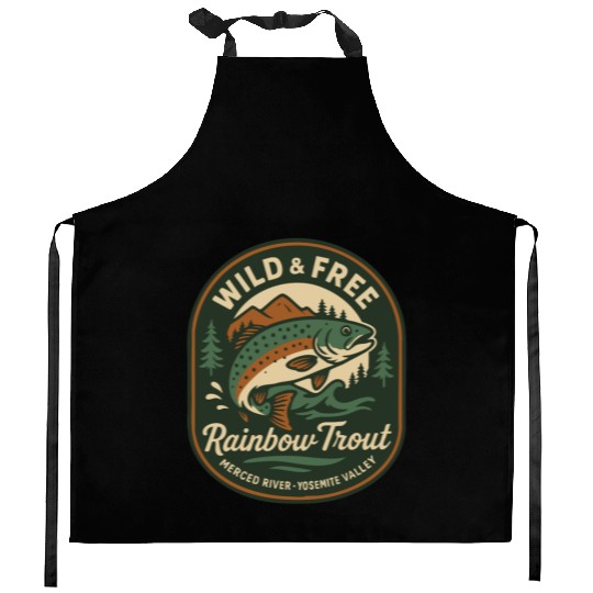 Rainbow Trout Kitchen Aprons