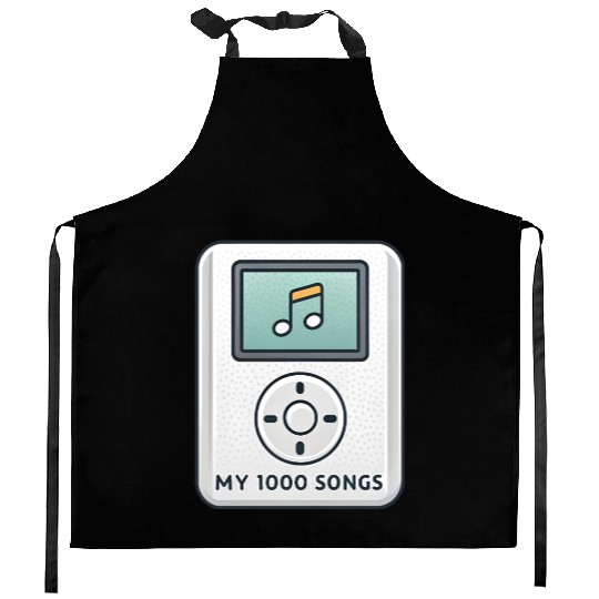 My 1000 Songs MP3 Player Retro 2000s Y2K Kitchen Aprons