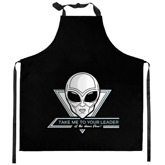 Take Me To Your Leader Alien Rave Retro 2000s Y2K Kitchen Aprons