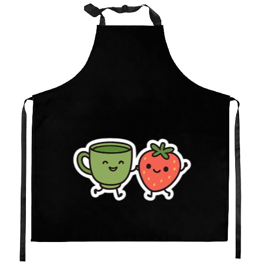 Matcha & Berry Besties Kitchen Aprons