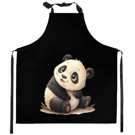 Bamboo Bliss Panda Kitchen Aprons