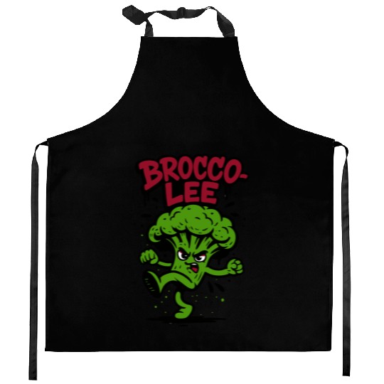 Brocco Lee – Funny Broccoli Karate Kitchen Aprons