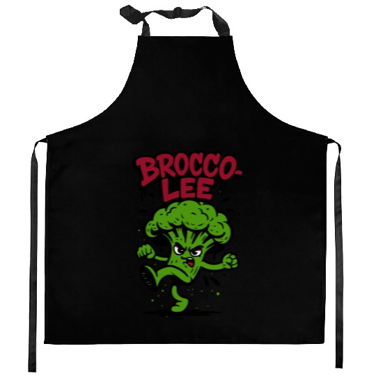 Brocco Lee – Funny Broccoli Karate Kitchen Aprons