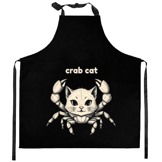 Funny Crab Cat Hybrid Kitchen Aprons – Hilarious Animal
