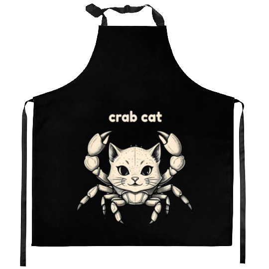 Funny Crab Cat Hybrid Kitchen Aprons – Hilarious Animal