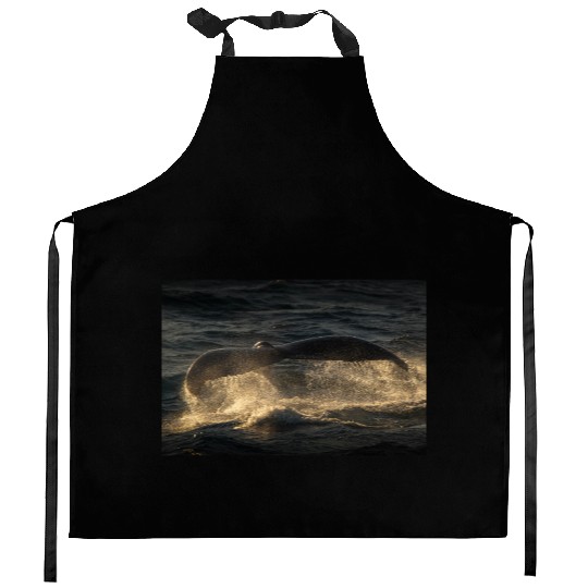 Humpback Whale Tail Kitchen Aprons