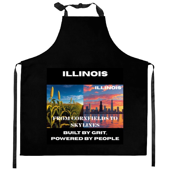 Illinois Midwest Mosaic Art Kitchen Aprons