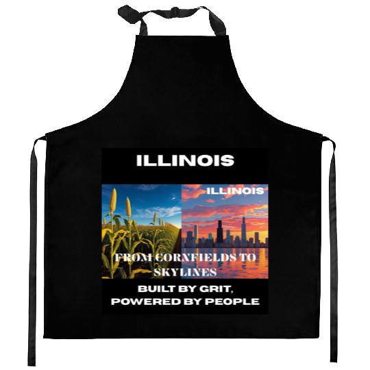 Illinois Midwest Mosaic Art Kitchen Aprons