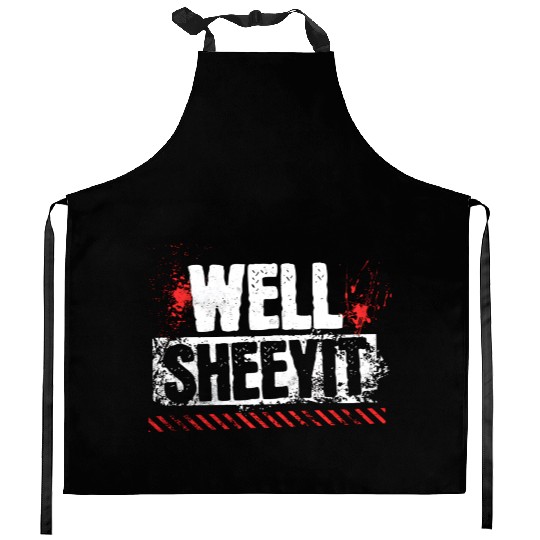 Funny Well Sheeyit Kitchen Aprons