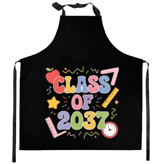 Class of 2037 Grow With Me, Funny back to school Kitchen Aprons