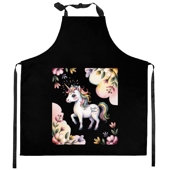 Believe in Magic – Cute Rainbow Unicorn Fantasy Kitchen Aprons
