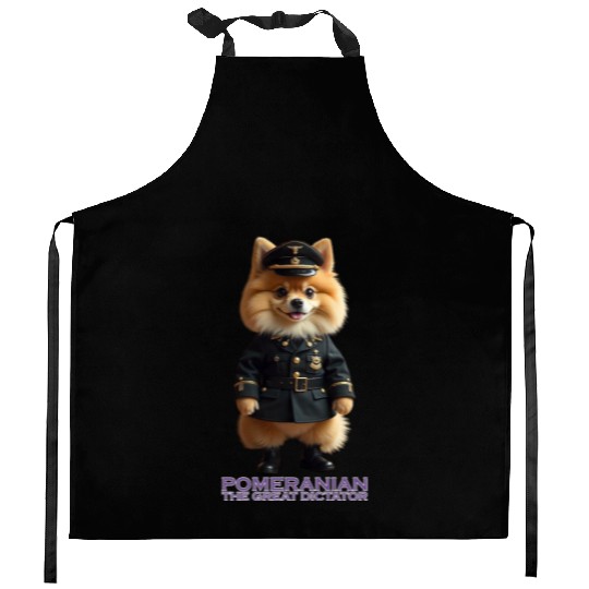 Pomeranian The Great Dictator Kitchen Aprons