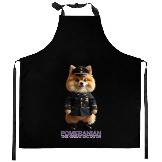 Pomeranian The Great Dictator Kitchen Aprons