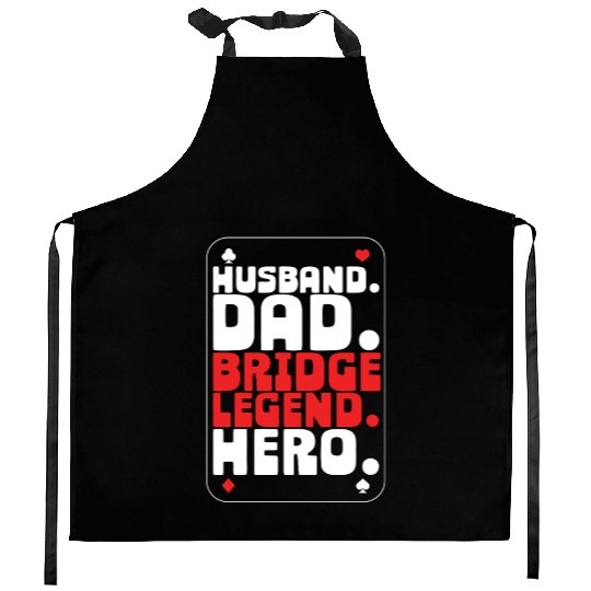 Bridge Player Husband Dad Bridge Legend Kitchen Aprons