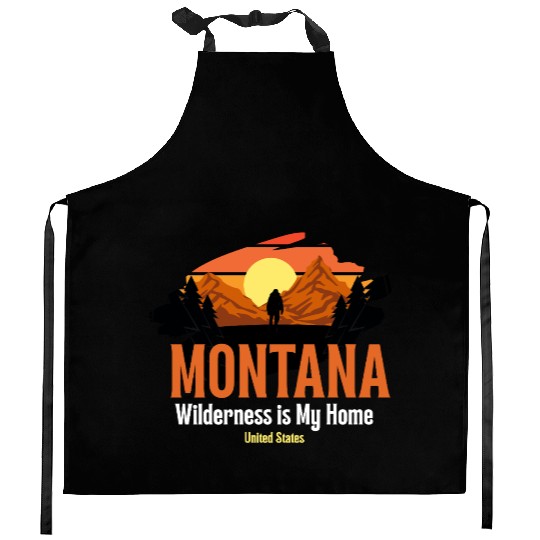 Wilderness is My Home – Montana Roots | Nature Lov Kitchen Aprons