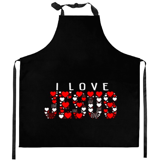 I LOVE JESUS Kitchen Aprons