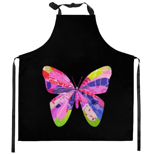 Butterfly design unique collage bug art garden Kitchen Aprons