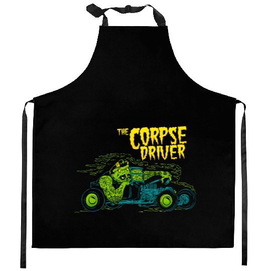 The Corpse Driver – Rat Rod Zombie Racer Kitchen Aprons