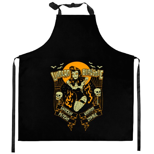 Undead Burlesque Zombie Pin-Up Kitchen Aprons