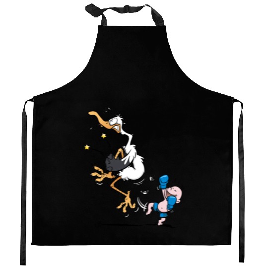 Muay Thai / MMA / Boxing Baby Boy Cartoon (blue) Kitchen Aprons