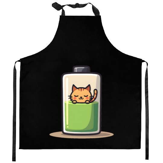Cat Nap Battery Kitchen Aprons