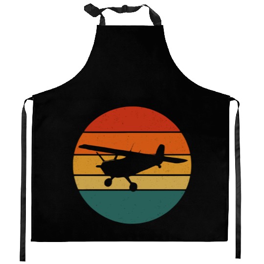Retro Plane – Sunset Aviation Style Kitchen Aprons