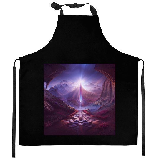 Path to the Crystal of Life Kitchen Aprons