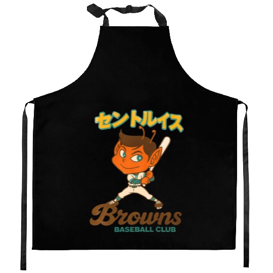 Vintage St Louis Browns Baseball Japan Version Kitchen Aprons
