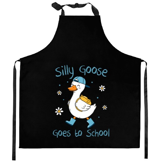 Silly Goose Back to School Funny Kitchen Aprons