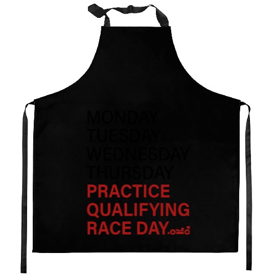 monday tuesday wednesday thursday practice qual Kitchen Aprons