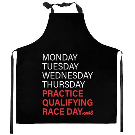 monday tuesday wednesday thursday practice qual Kitchen Aprons