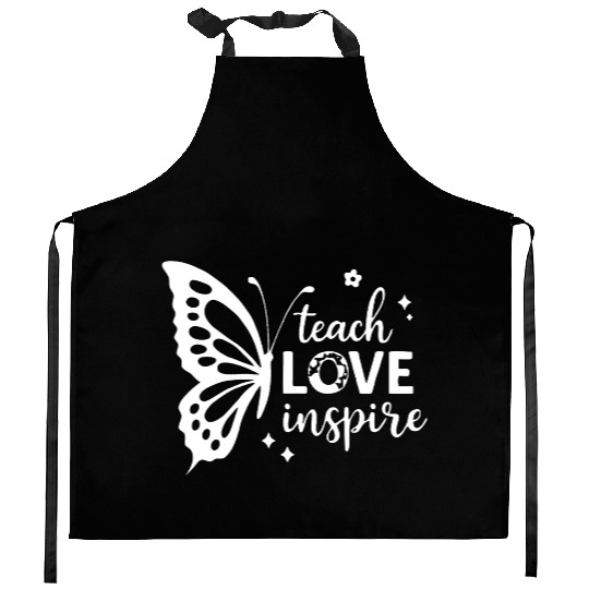 Floral Butterfly Motivational Quote Kitchen Aprons