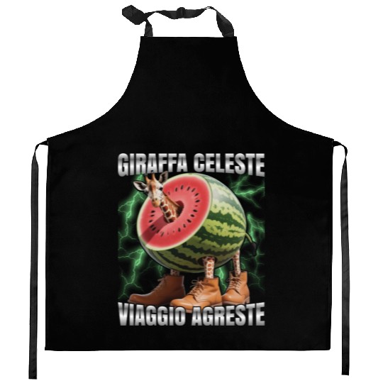 Giraffe Celeste Viggio Kitchen Aprons – Surreal Meme Kitchen Aprons