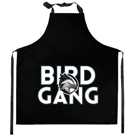 Eagle Head Bird Gang Logo Design Kitchen Aprons