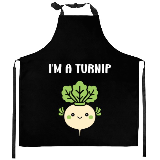 Turnip Character Illustration Kitchen Aprons