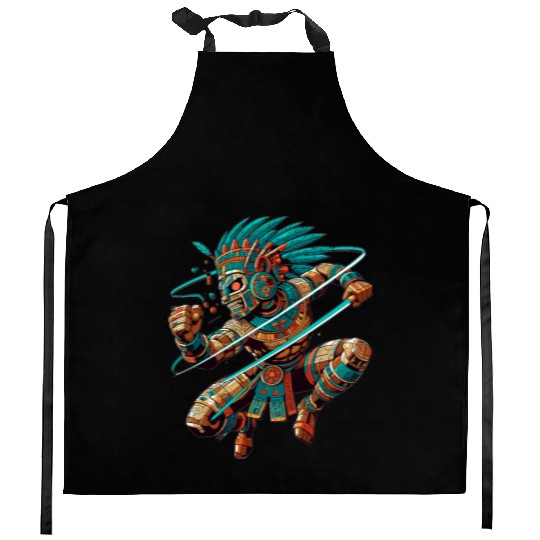 Aztec Warrior - Inca Maya Mayans Kitchen Aprons