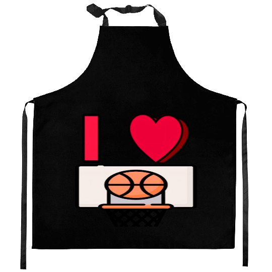 I LOVE BASKETBALL #2 Kitchen Aprons