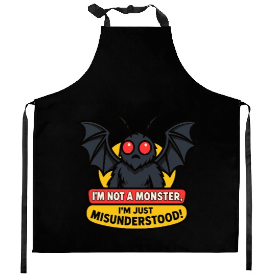 Misunderstood Mothman Kitchen Aprons