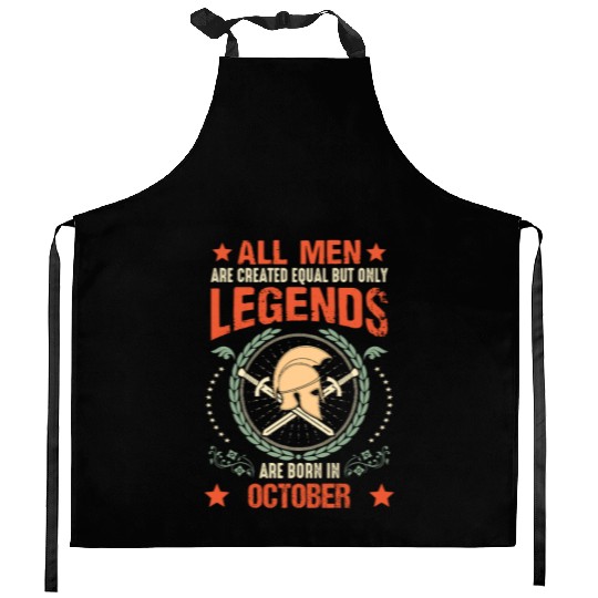 Sparta Legend Born in October Kitchen Aprons